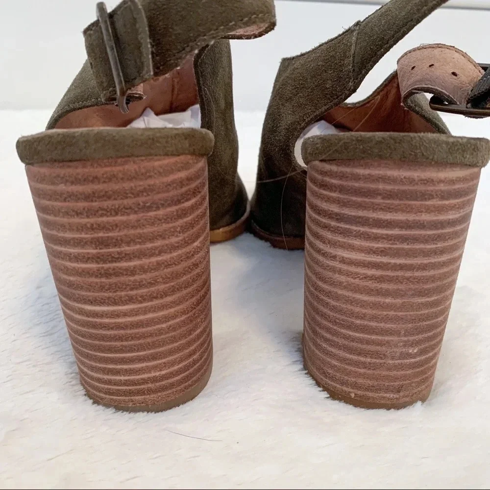 Madewell Green Suede Slingback Cary Sandal - Picture 5 of 7